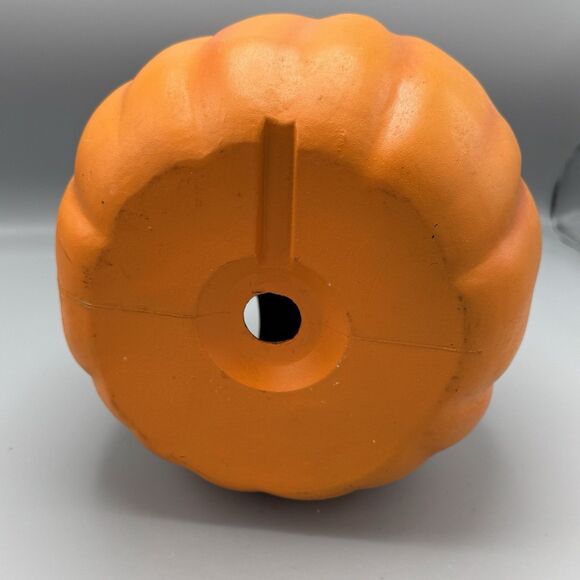Unmarked Halloween Pumpkin Happy Jack O Lantern Blow Mold Light Up 9" T Spooky - Picture 7 of 7